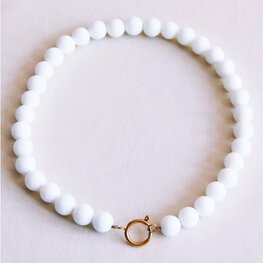 Kralen ketting wit - Bazou Kralen ketting wit - Bazou