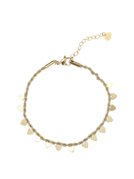 Armband Little hearts goud - Rose & Camellia Armband Little hearts goud - Rose & Camellia