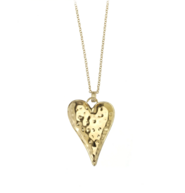 Ketting groot hart lang goud - Rose & Camellia Ketting groot hart lang goud - Rose & Camellia