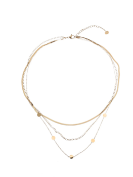 Dubbele ketting muntjes goud - Rose & Camellia
