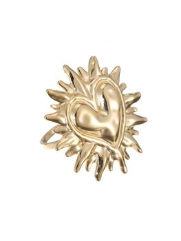 Ring heart sun goud - Rose & Camellia
