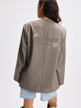 Blazer met backprint Mea grijs - Refined Department