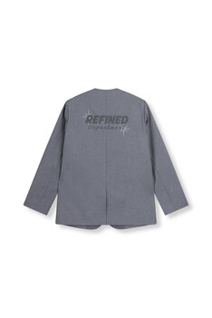 Blazer met backprint Mea grijs - Refined Department Blazer met backprint Mea grijs - Refined Department