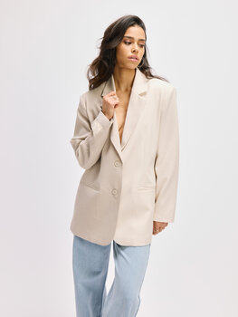 Blazer geruit en effen Bodi beige - Refined Department