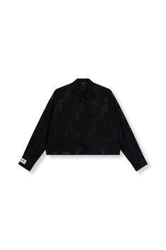 Cropped blouse met gebloemde stof Mary zwart - Refined Department Cropped blouse met gebloemde stof Mary zwart - Refined Department