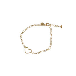 Armband B56048-2 Open heart goud - Day&Eve Armband B56048-2 Open heart goud - Day&Eve