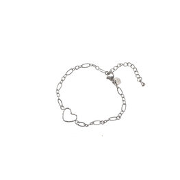 Armband B56048-1 Open heart zilver - Day&Eve Armband B56048-1 Open heart zilver - Day&Eve