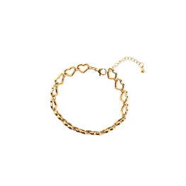 Armband B56415-2 Linked hearts goud - Day&Eve Armband B56415-2 Linked hearts goud - Day&Eve