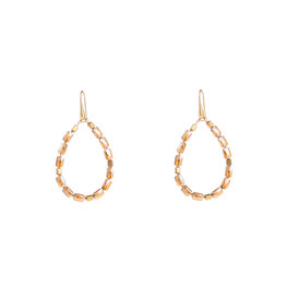 Oorbellen E55220-6 Big bead drop toffee goud - Day&Eve Oorbellen E55220-6 Big bead drop toffee goud - Day&Eve