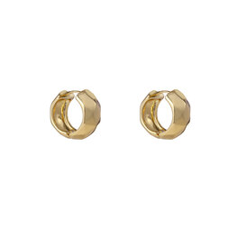Oorbellen E55060-2 Small facet ring goud - Day&Eve Oorbellen E55060-2 Small facet ring goud - Day&Eve