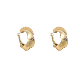 Oorbellen E55065-2 Big twisted hoop goud - Day&Eve Oorbellen E55065-2 Big twisted hoop goud - Day&Eve