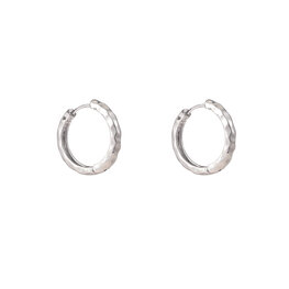 Oorbellen E55055-1 Natural hoop zilver - Day&Eve Oorbellen E55055-1 Natural hoop zilver - Day&Eve