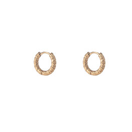 Oorbellen E56084-2 Hammered hoop goud - Day&Eve Oorbellen E56084-2 Hammered hoop goud - Day&Eve