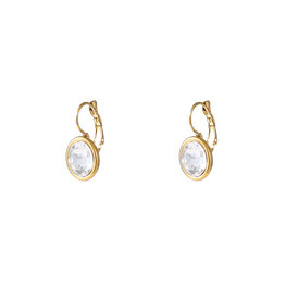 Oorbellen E56377-1 French hook ovale steen goud - Day&Eve Oorbellen E56377-1 French hook ovale steen goud - Day&Eve