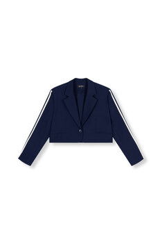 Korte blazer met streep op mouw Niv donkerblauw - Refined Department Korte blazer met streep op mouw Niv donkerblauw - Refined Department