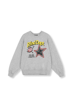 Trui/sweater oversized Jayne grijs - Refined Department Trui/sweater oversized Jayne grijs - Refined Department