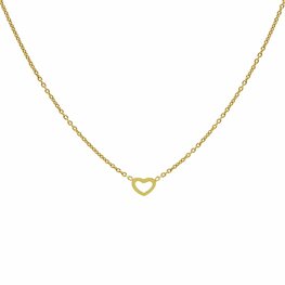 Ketting open hartje goldplated - Karma Ketting open hartje goldplated - Karma