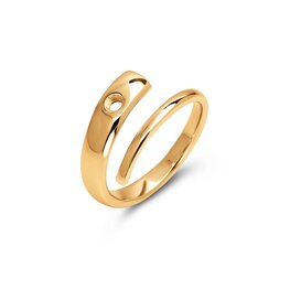 Twisted ring Tove goud TR49 - Melano Twisted ring Tove goud TR49 - Melano