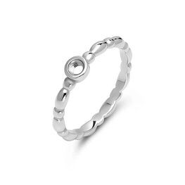 Twisted ring Tiana zilver TR48 - Melano Twisted ring Tiana zilver TR48 - Melano