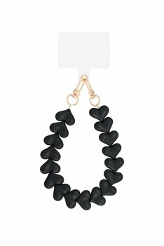 Telefoonkoord kort hart zwart