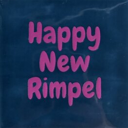 Tegeltje happy new rimpel donkerblauw/roze - YETT
