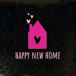 Tegeltje happy new home goud/knalroze - YETT