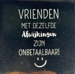 Tegeltje vrienden goud/creme - YETT