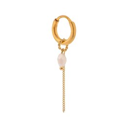 Oorbel per stuk LK422 chain nude hoop goud - Label Kiki Oorbel per stuk LK422 chain nude hoop goud - Label Kiki