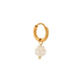 Oorbel per stuk LK432 Mother of pearls hoop goud - Label Kiki Oorbel per stuk LK432 Mother of pearls hoop goud - Label Kiki