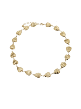 Ketting schelpen hartjes goud - Rose & Camellia