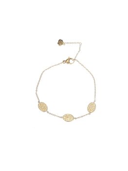 Armband ovale muntjes goud - Rose & Camellia