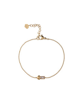 Armband hartje met diamantje goud - Rose & Camellia