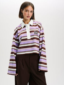 Polo Muse gestreept Bruin Paars - Refined Department