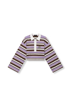 Polo Muse gestreept Bruin Paars - Refined Department Polo Muse gestreept Bruin Paars - Refined Department