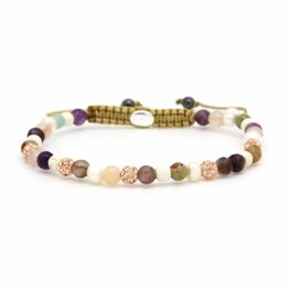 Armband spiral Celeste rosegold crystal xxs - Karma Armband spiral Celeste rosegold crystal xxs - Karma