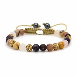 Armband spiral Alma gold crystal xs - Karma Armband spiral Alma gold crystal xs - Karma