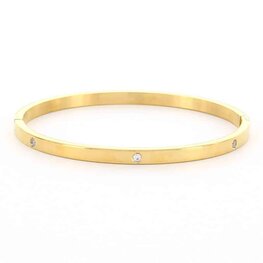 Bangle Zirkonia steentjes Aimee goud - Kalli