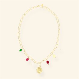 Ketting MH133 Renaissance coin - MableHappiness Ketting MH133 Renaissance coin - MableHappiness