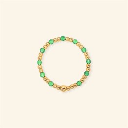 Ring MH254 Mini emerald  - MableHappiness