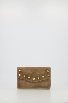 Tasje Laura taupe suède - Teatro