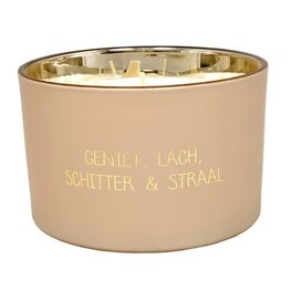 Geurkaars Geniet, Lach, Schitter en Straal - MyFlame Geurkaars Geniet, Lach, Schitter en Straal - MyFlame