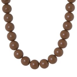 Ketting K.SK.239.1 Kralen chestnut goud - Label Kiki