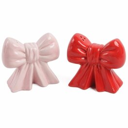 Peper en zoutstel strikjes - rood roze Peper en zoutstel strikjes - rood roze