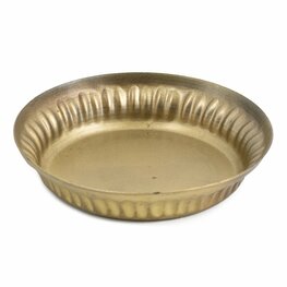 Schaaltje ribbel metaal goud