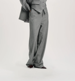 Broek met wijde pijpen Kalea grijs - Refined Department