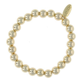 Armband 8mm rond FJ6524 goud - Fushi