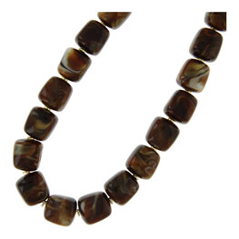 Ketting vierkant donkerbruin  FJ8727  - Fushi