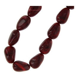 Ketting ovaal bonk bordeaux  FJ8738  - Fushi