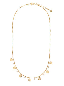 Ketting diamantjes en muntjes goud - Rose & Camellia