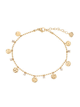 Armband diamantjes en muntjes goud - Rose & Camellia